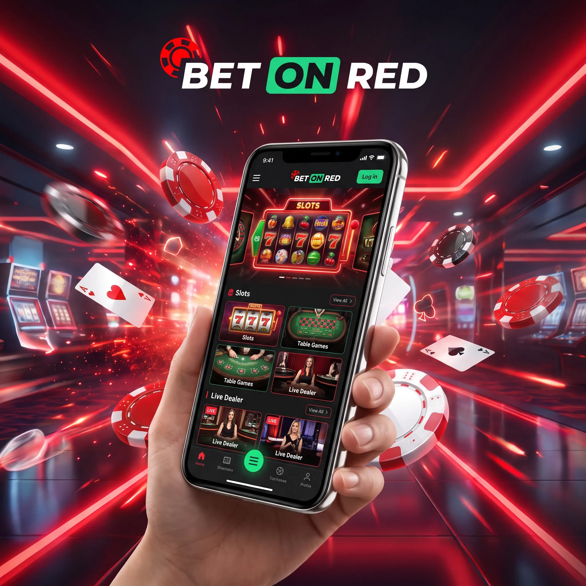 BetOnRed Casino auf einem Smartphone